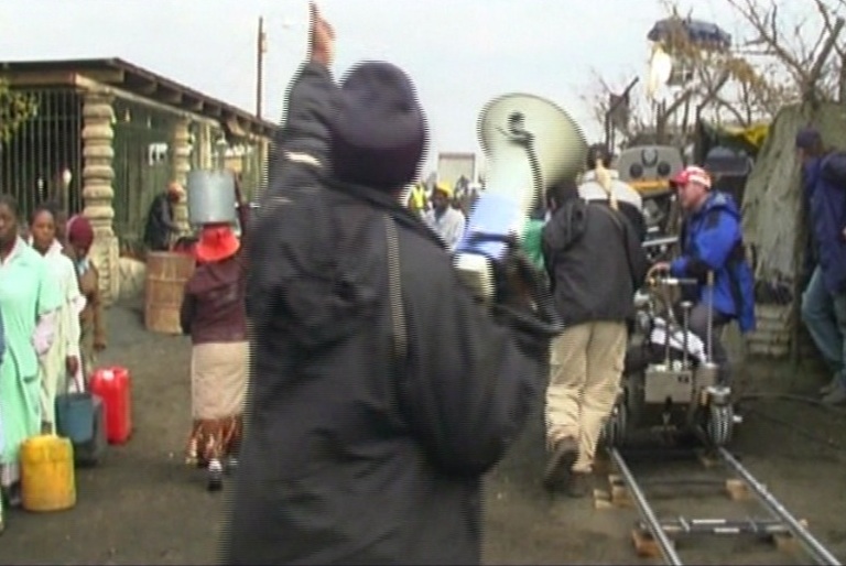 Filming Tsotsi in Soweto.